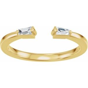 Unique - Alaiga - 14K Yellow Gold .07 CTW Natural Diamond Vintage-Inspired Open Band