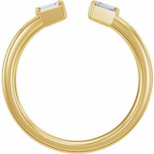 Unique - Alaiga - 14K Yellow Gold .07 CTW Natural Diamond Vintage-Inspired Open Band