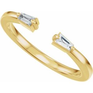 Unique - Alaiga - 14K Yellow Gold .07 CTW Natural Diamond Vintage-Inspired Open Band