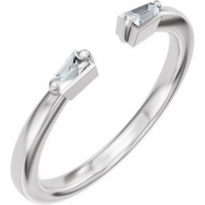 Unique - Alaiga - 14K White Gold .07 CTW Lab-Grown Diamond Vintage-Inspired Open Band