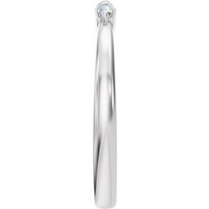 Unique - Alaiga - 14K White Gold .07 CTW Natural Diamond Vintage-Inspired Open Band