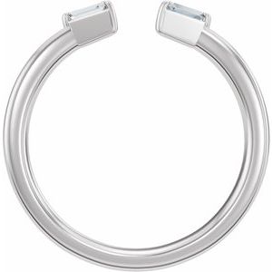 Unique - Alaiga - 14K White Gold .07 CTW Natural Diamond Vintage-Inspired Open Band