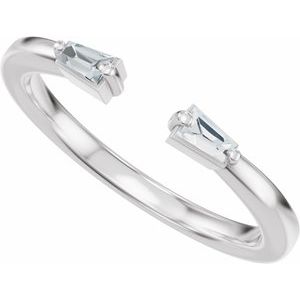 Unique - Alaiga - 14K White Gold .07 CTW Lab-Grown Diamond Vintage-Inspired Open Band