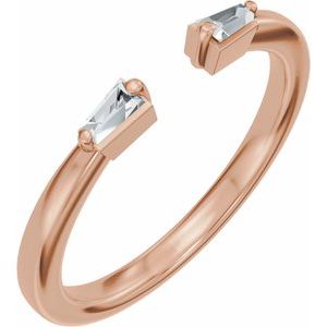 Unique - Alaiga - 14K Rose Gold .07 CTW Lab-Grown Diamond Vintage-Inspired Open Band