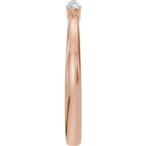 Unique - Alaiga - 14K Rose Gold .07 CTW Lab-Grown Diamond Vintage-Inspired Open Band