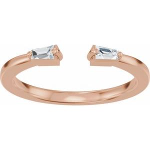 Unique - Alaiga - 14K Rose Gold .07 CTW Lab-Grown Diamond Vintage-Inspired Open Band