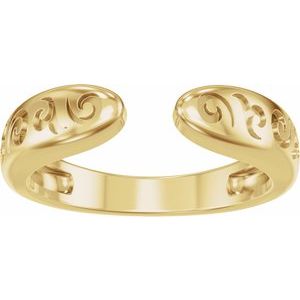 Unique - Suzana - 14K Yellow Gold 3 mm Vintage-Inspired Open Band Size 4