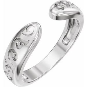 Unique - Suzana - 14K White Gold 3 mm Vintage-Inspired Open Band Size 4