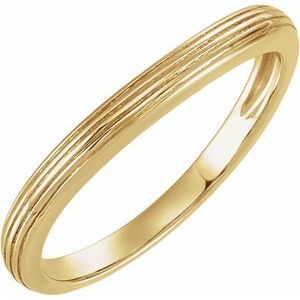 Plain - Susan - 14K Yellow Gold Contour Band