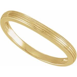 Plain - Susan - 14K Yellow Gold Contour Band