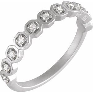 Matte - Theo - Platinum 1/6 CTW Natural Diamond Anniversary Band