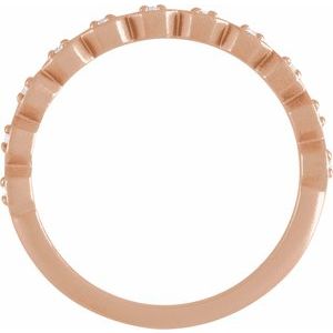 Matte - Theo - 14K Rose Gold 1/6 CTW Natural Diamond Anniversary Band