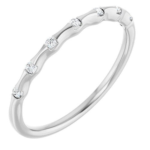 14K Gold .06 CTW Natural Diamond Stackable Ring 14K White Gold