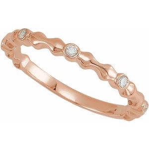 Matte - Finn - 14K Rose Gold .07 CTW Natural Diamond Anniversary Band