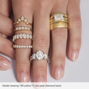 Bezel - Selene - Platinum 3/8 CTW Natural Diamond Contour Band