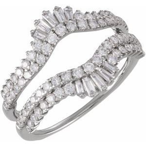 Classic - Esperanza - 14K White Gold 1 CTW Natural Diamond Ring Guard