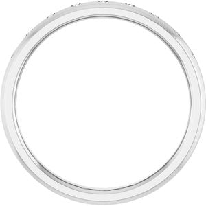 Classic - Adriana - 14K White Gold .04 CTW Natural Diamond Anniversary Band Size 4