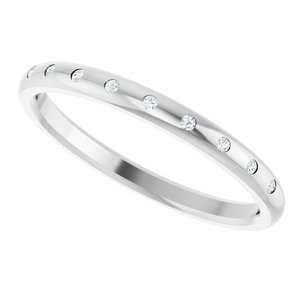 Classic - Adriana - 14K White Gold .04 CTW Lab-Grown Diamond Anniversary Band Size 4