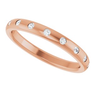 Classic - Adriana - 14K Rose Gold 1/8 CTW Lab-Grown Diamond Anniversary Band Size 4