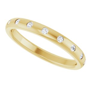 Classic - Adriana - 14K Yellow Gold 1/8 CTW Lab-Grown Diamond Anniversary Band Size 4