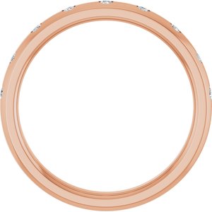 Classic - Adriana - 14K Rose Gold 1/8 CTW Lab-Grown Diamond Anniversary Band Size 4
