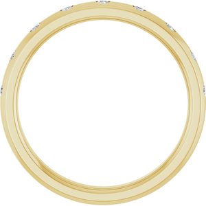 Classic - Adriana - 14K Yellow Gold 1/8 CTW Natural Diamond Anniversary Band Size 4