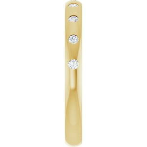 Classic - Adriana - 14K Yellow Gold 1/8 CTW Lab-Grown Diamond Anniversary Band Size 4