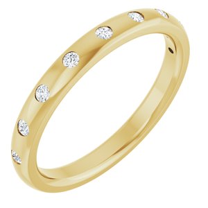 Classic - Adriana - 14K Yellow Gold 1/8 CTW Natural Diamond Anniversary Band Size 4