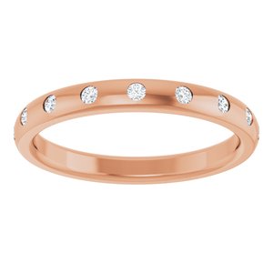 Classic - Adriana - 14K Rose Gold 1/8 CTW Lab-Grown Diamond Anniversary Band Size 4