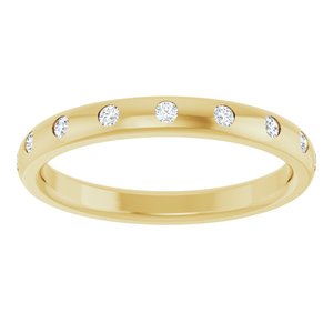 Classic - Adriana - 14K Yellow Gold 1/8 CTW Natural Diamond Anniversary Band Size 4