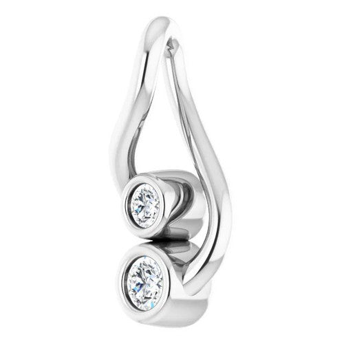 14K Gold .07 CTW Natural Diamond Hold You Forever® Pendant 14K White Gold