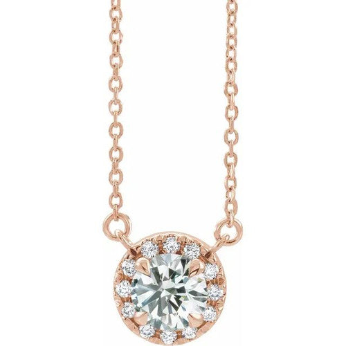 14K Gold 7/8 CTW Diamond French-Set 16-18" Necklace 14K Rose Gold