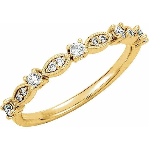14K Gold 1/5 CTW Natural Diamond Stackable Ring 14K Yellow Gold