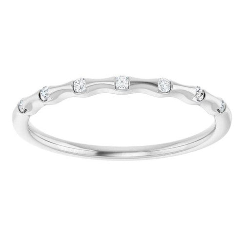 14K Gold .06 CTW Natural Diamond Stackable Ring 14K White Gold