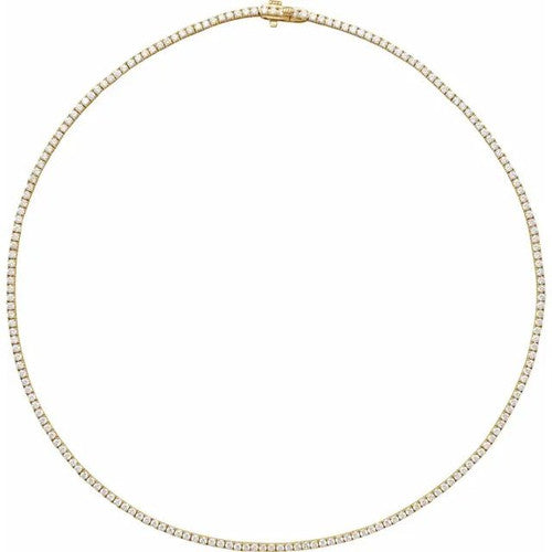 14K Gold 5 7/8 CTW Diamond Line 16" Necklace 14K Yellow Gold