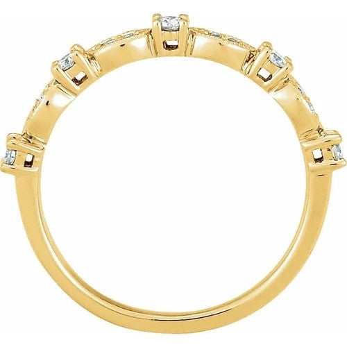 14K Gold 1/5 CTW Natural Diamond Stackable Ring 14K Yellow Gold