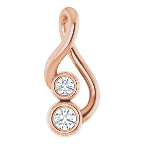 14K Gold .07 CTW Natural Diamond Hold You Forever® Pendant 14K Rose Gold