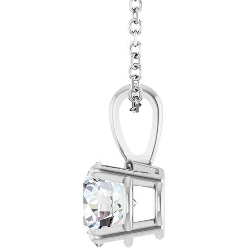 14K White 1 CTW Natural Diamond 18" Necklace 14K White Gold