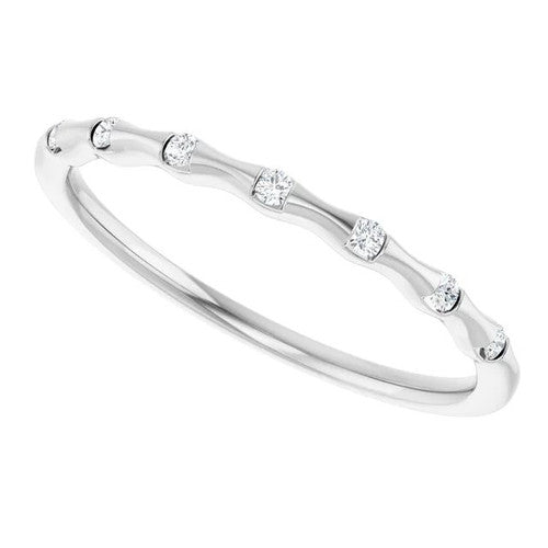 14K Gold .06 CTW Natural Diamond Stackable Ring 14K White Gold