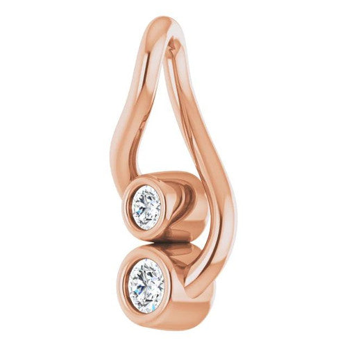 14K Gold .07 CTW Natural Diamond Hold You Forever® Pendant 14K Rose Gold