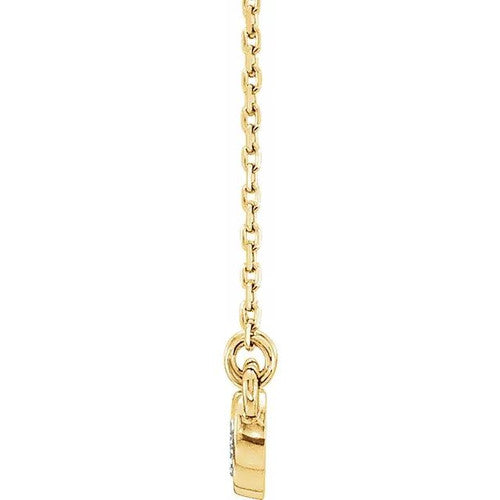 14K Gold 1/3 CTW Diamond Bezel-Set 16-18" Necklace 14K Yellow Gold