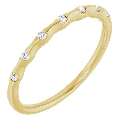 14K Gold .06 CTW Natural Diamond Stackable Ring 14K Yellow Gold