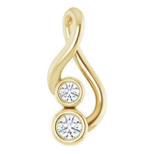 14K Gold .07 CTW Natural Diamond Hold You Forever® Pendant 14K Yellow Gold