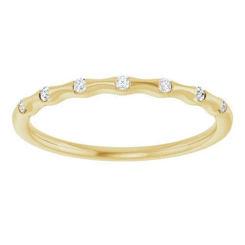 14K Gold .06 CTW Natural Diamond Stackable Ring 14K Yellow Gold