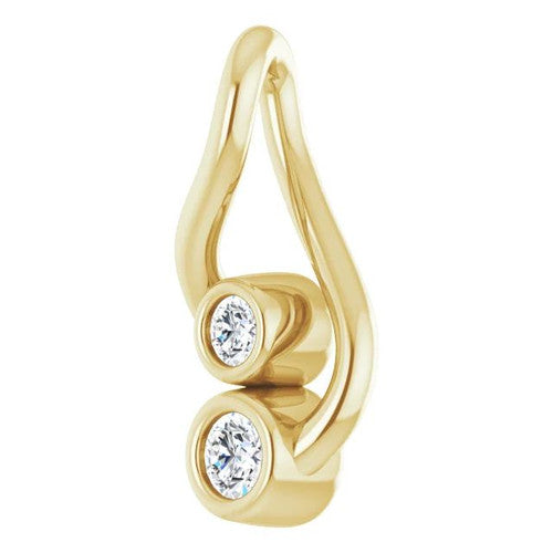 14K Gold .07 CTW Natural Diamond Hold You Forever® Pendant 14K Yellow Gold