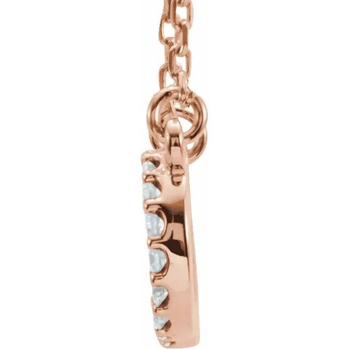 14K Gold 1/8 CTW Natural Diamond Infinity 16 1/2" Necklace 14K Rose Gold