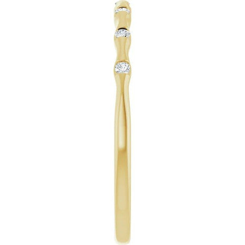 14K Gold .06 CTW Natural Diamond Stackable Ring 14K Yellow Gold