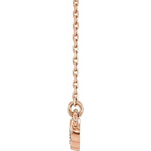 14K Gold 1/3 CTW Diamond Bezel-Set 16-18" Necklace 14K Rose Gold
