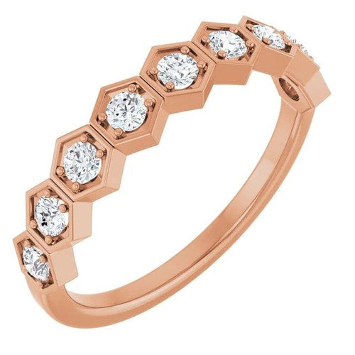 14K Gold 1/3 CTW Diamond Stackable Ring 14K Rose Gold