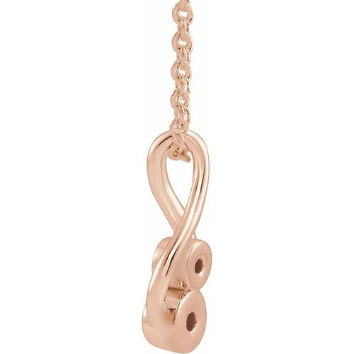 14K Gold .07 CTW Natural Diamond Hold You Forever® 16-18" Necklace 14K Rose Gold